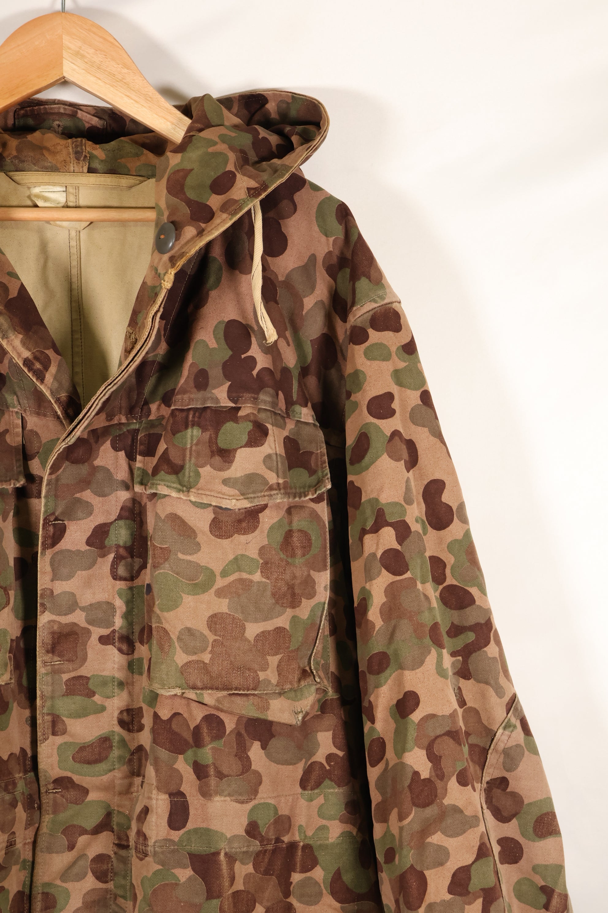 1960s–70s: M57 Austrian Army P-Pattern Camouflage Hoodie, Used, Size B