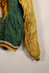 Real early 1950's Japan Jacket, rare embroidery, with piping, used, zipper damaged.