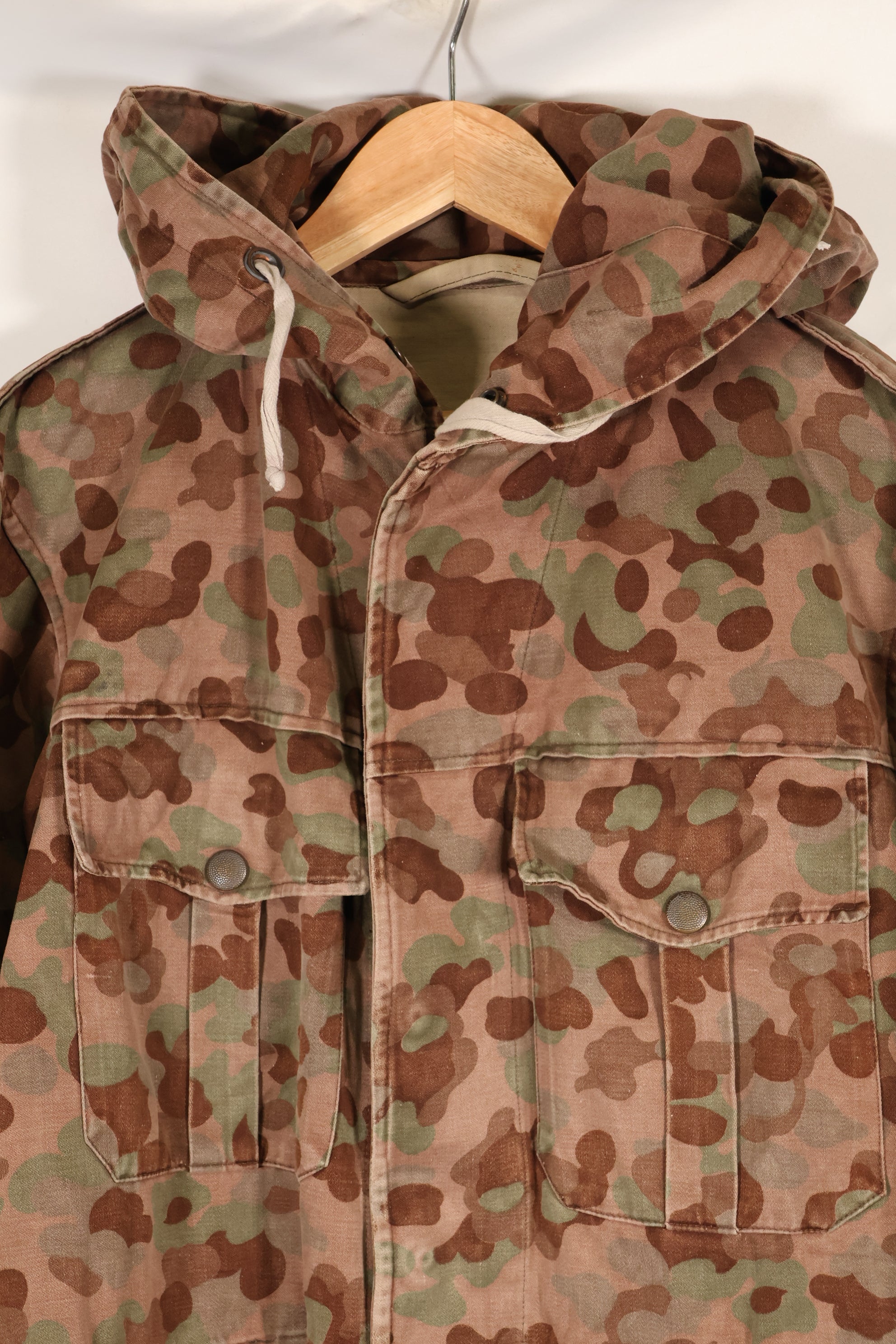 1960s–70s M57 Austrian Army P-Pattern Camouflage Hoodie, Used, Size C