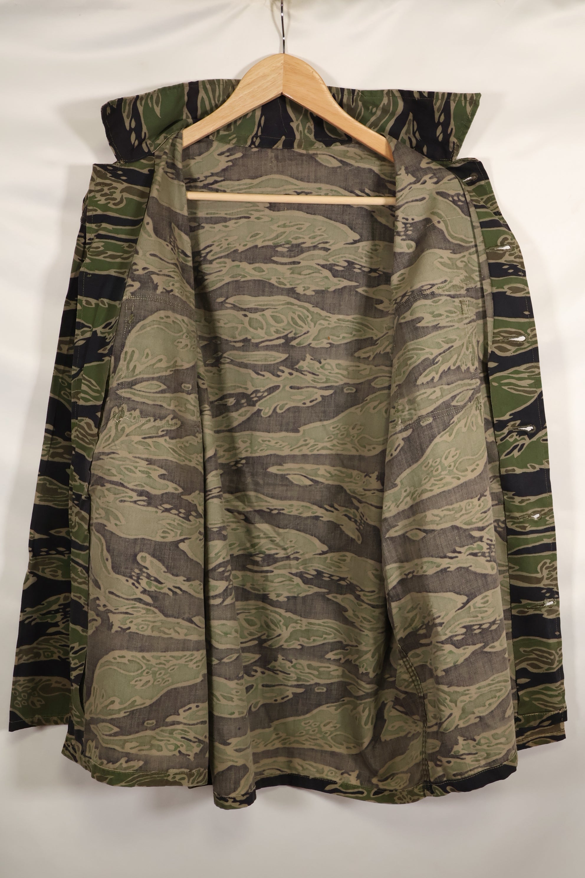 Actual Late War Pattern US-L Tiger Stripe Shirt, almost never used.