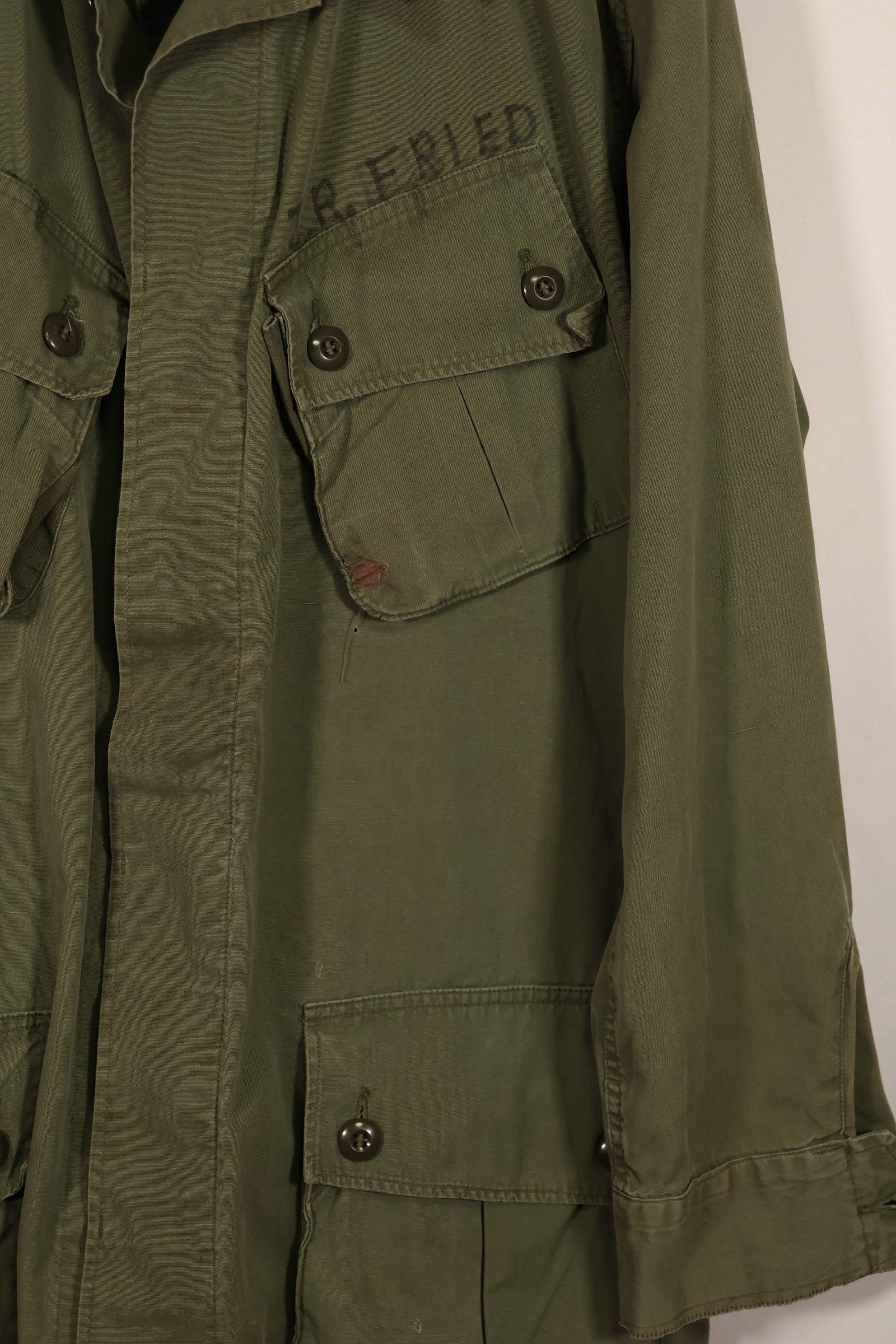 Real 1963-64 1st Model Jungle Fatigue Jacket USMC No size tag Used