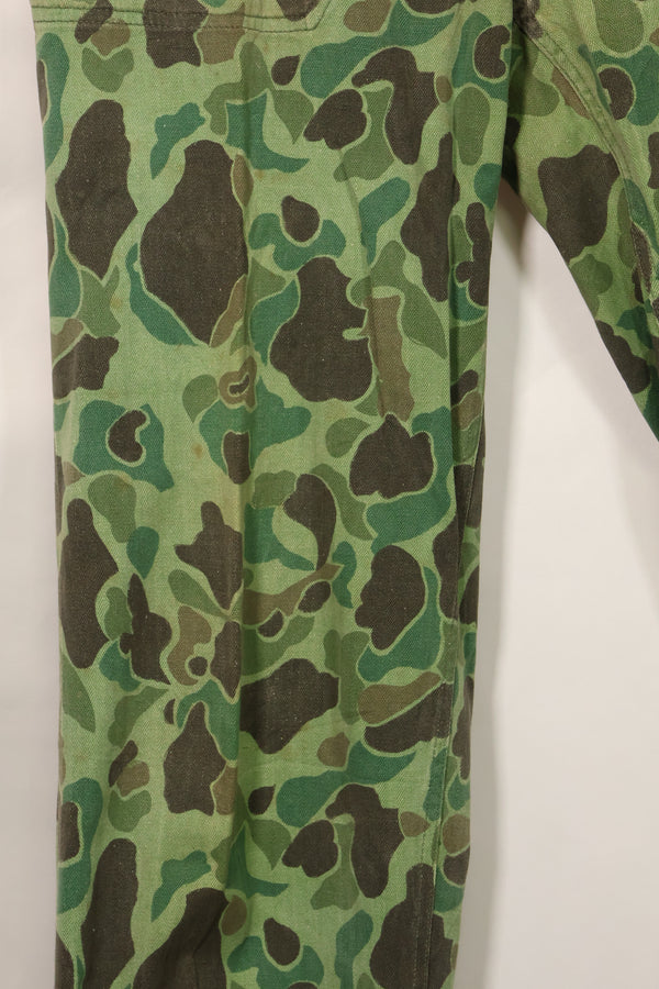 1960s-70s Korean Army Frogskin Camouflage Pants Baker Pants Cut Used B