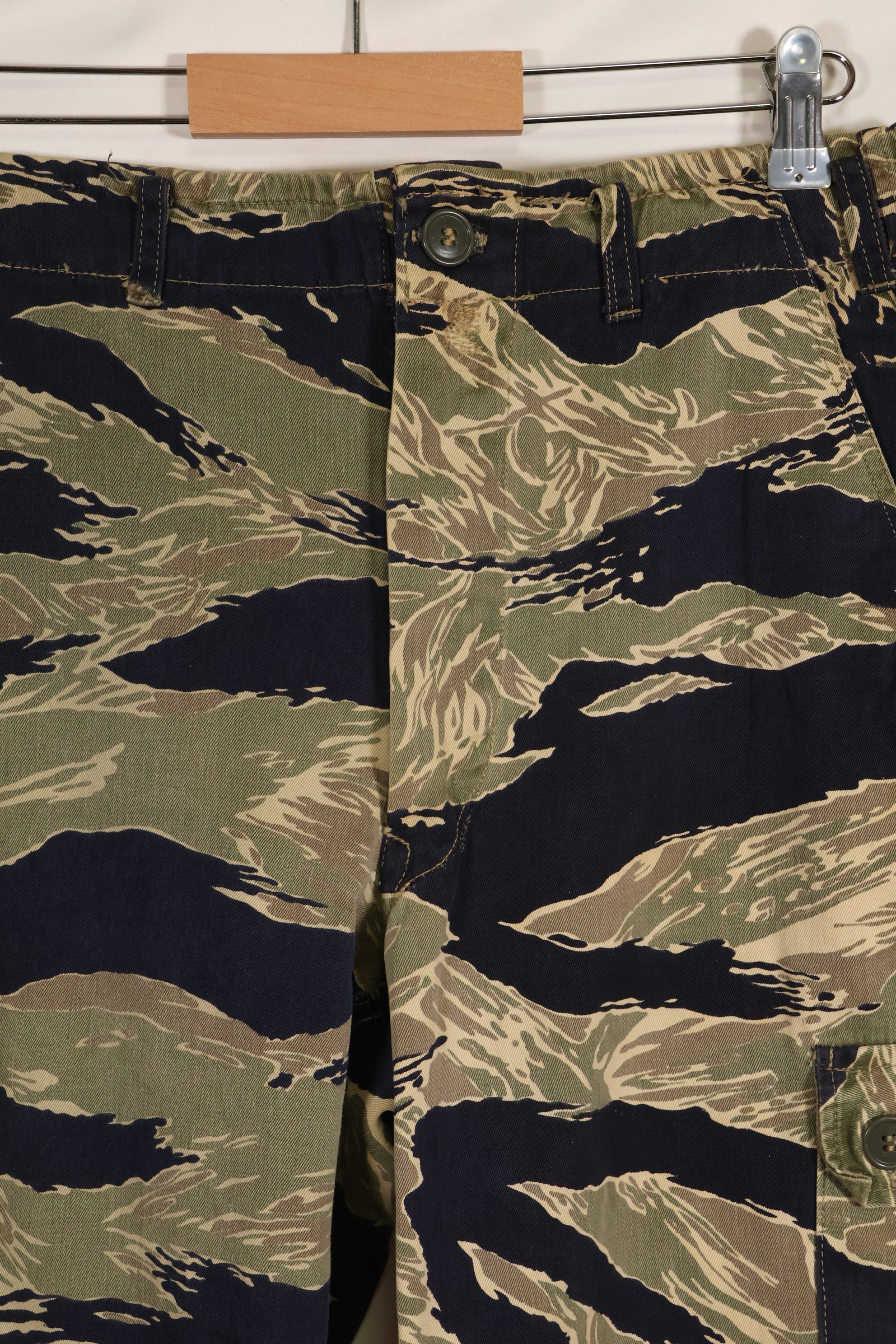 Real Okinawa Tiger Pattern Tiger Stripe Pants with alterations US Cut US-S Used