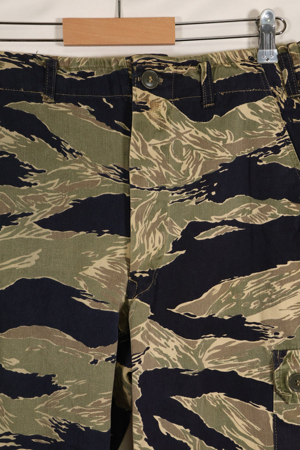 Real Okinawa Tiger Pattern Tiger Stripe Pants with alterations US Cut US-S Used