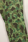 1960s-70s Korean Army Frogskin Camouflage Pants Baker Pants Cut Used B