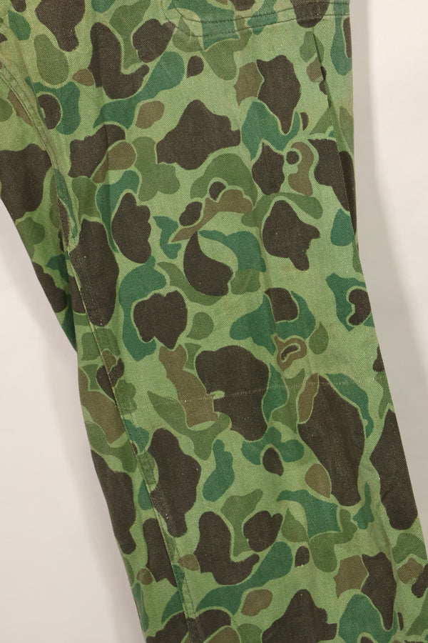 1960s-70s Korean Army Frogskin Camouflage Pants Baker Pants Cut Used B