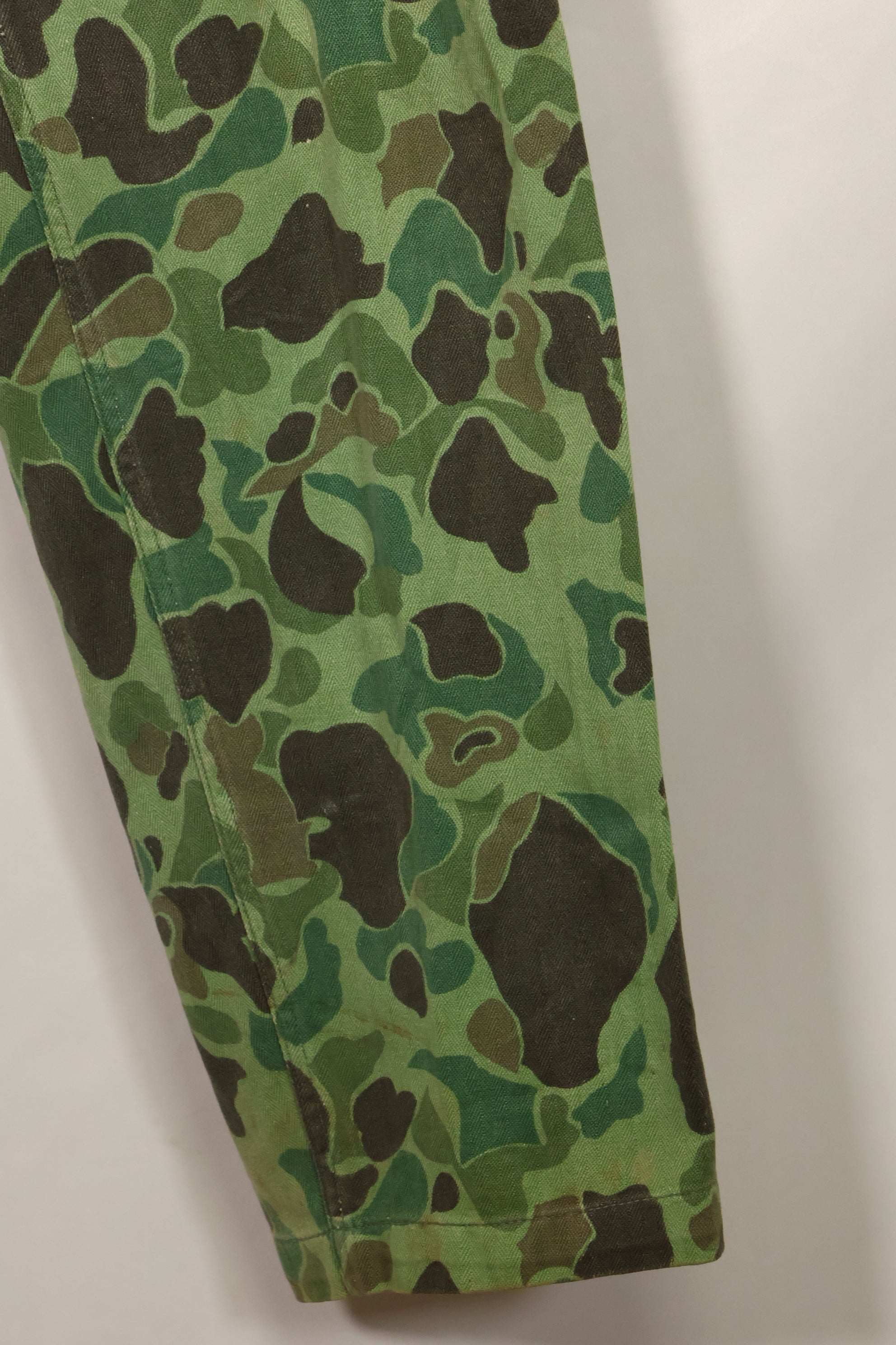 1960s-70s Korean Army Frogskin Camouflage Pants Baker Pants Cut Used B