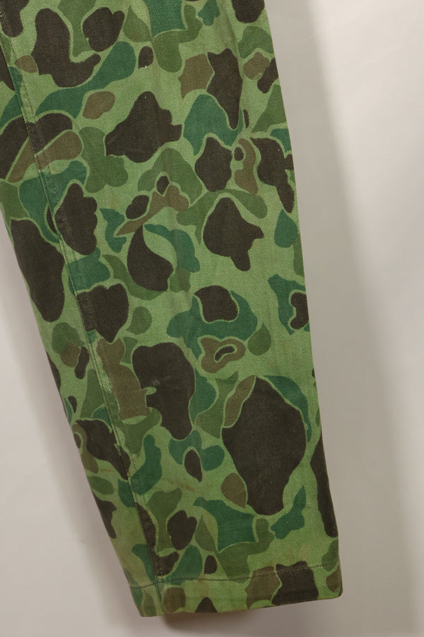 1960s-70s Korean Army Frogskin Camouflage Pants Baker Pants Cut Used B