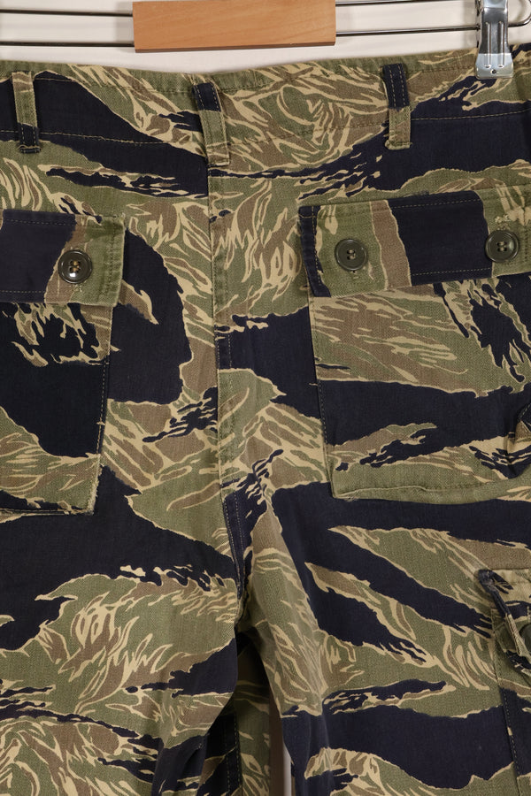 Real Okinawa Tiger Pattern Tiger Stripe Pants with alterations US Cut US-S Used