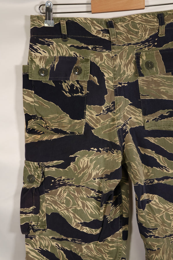 Real Okinawa Tiger Pattern Tiger Stripe Pants with alterations US Cut US-S Used