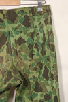 1960s-70s Korean Army Frogskin Camouflage Pants Baker Pants Cut Used B