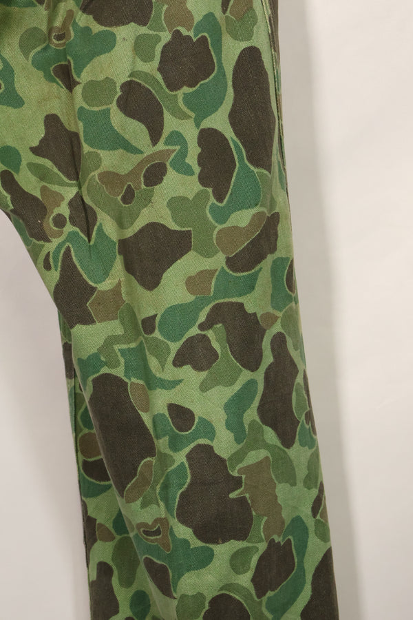 1960s-70s Korean Army Frogskin Camouflage Pants Baker Pants Cut Used B