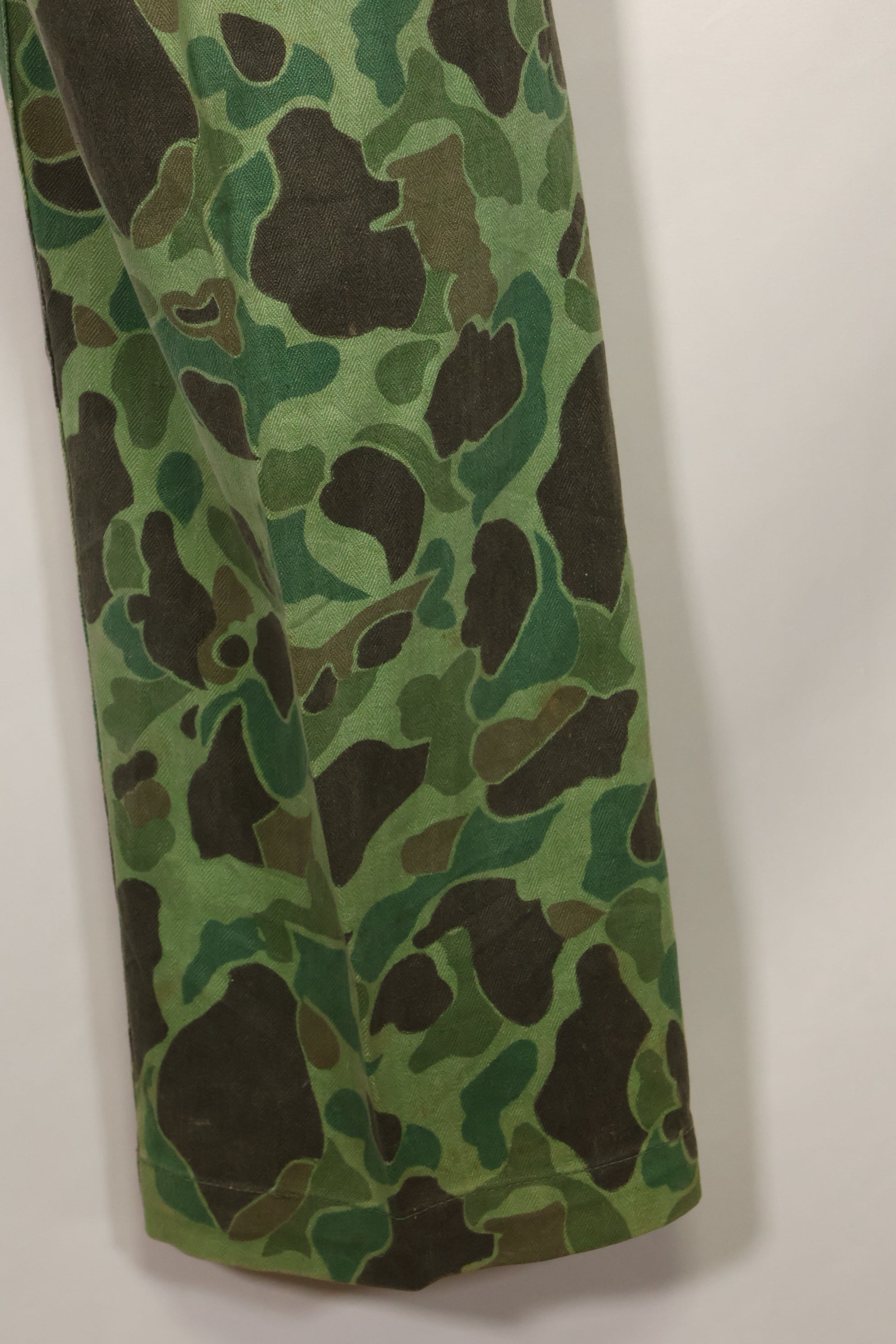 1960s-70s Korean Army Frogskin Camouflage Pants Baker Pants Cut Used B