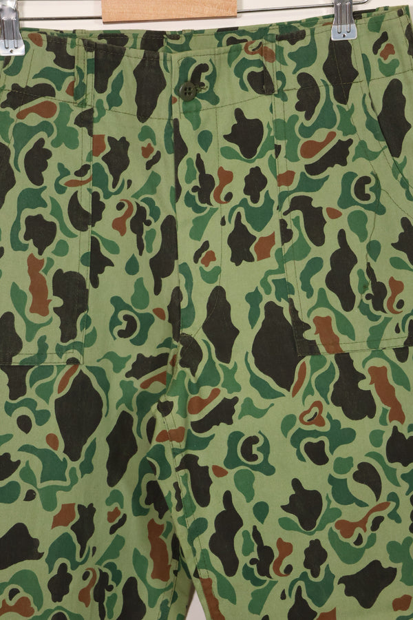 1960s-70s Korean military frogskin camouflage pants, baker pants cut, used C