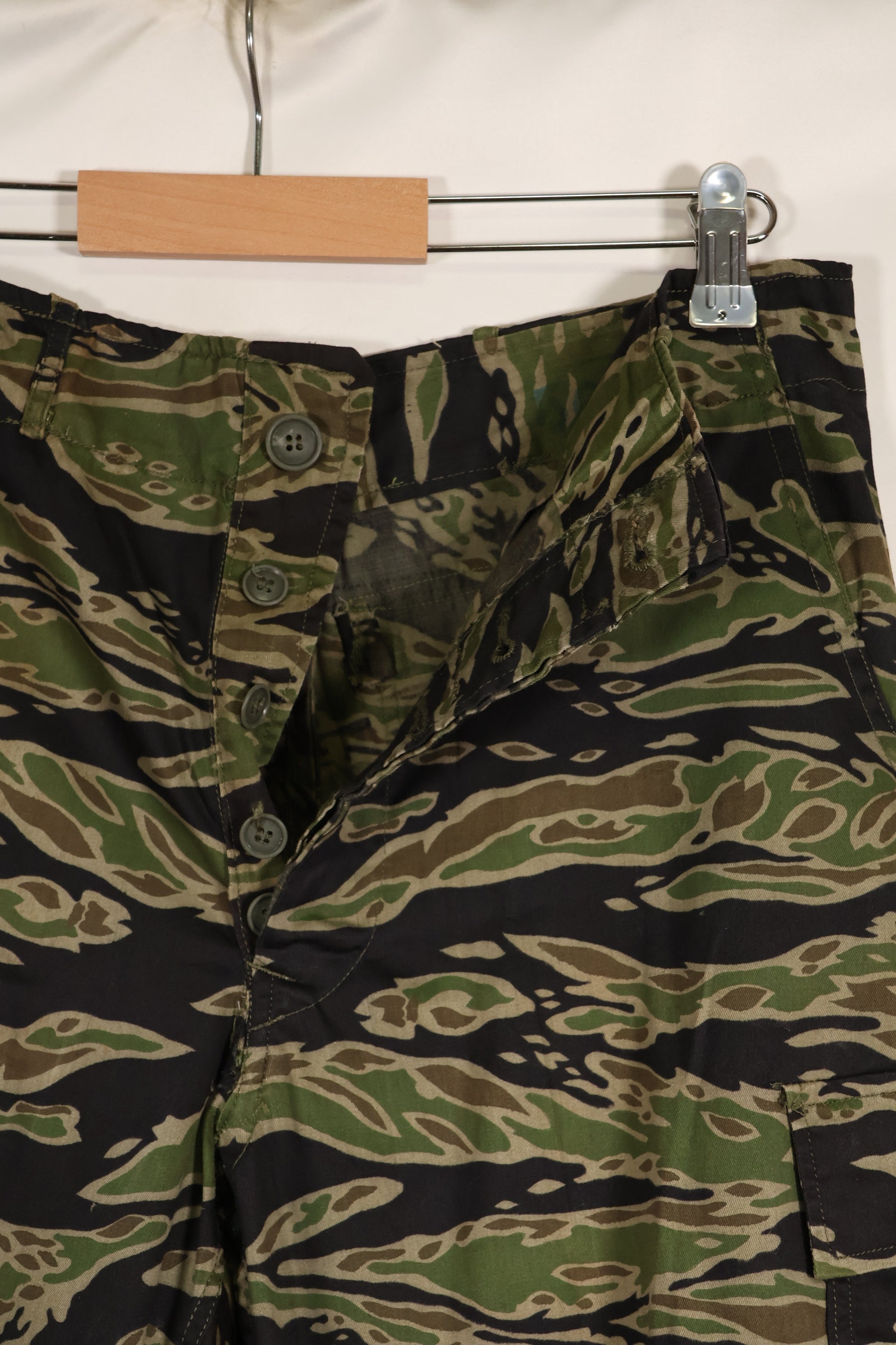 Actual Late War Pattern Presumed US-M Tiger Stripe Pants, almost unused, with name