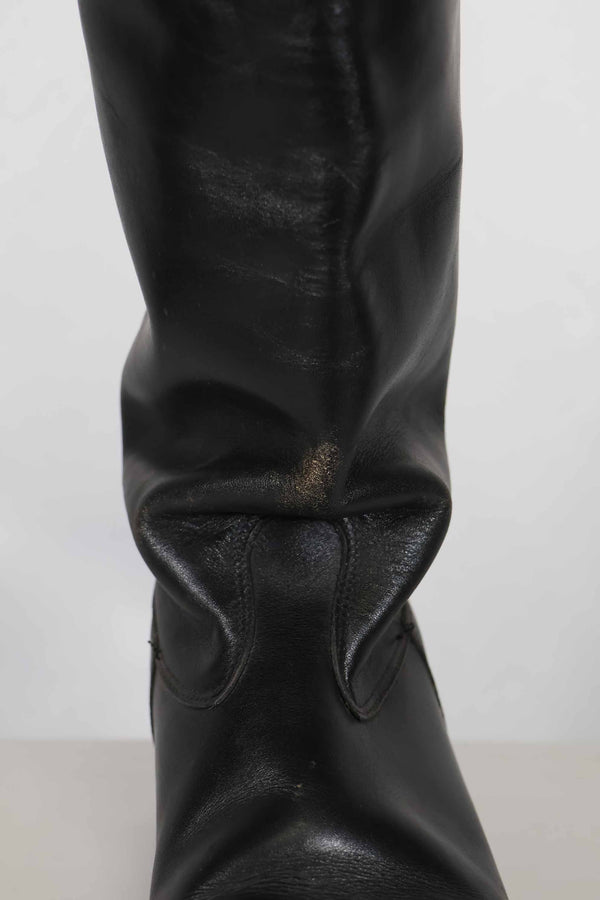 1960's West German Police Riding Boots, Scuffed, Used.