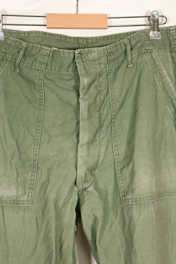 Mid-1960s, 36x31, U.S. Army, OG-107 Utility Pants, Type I, Used