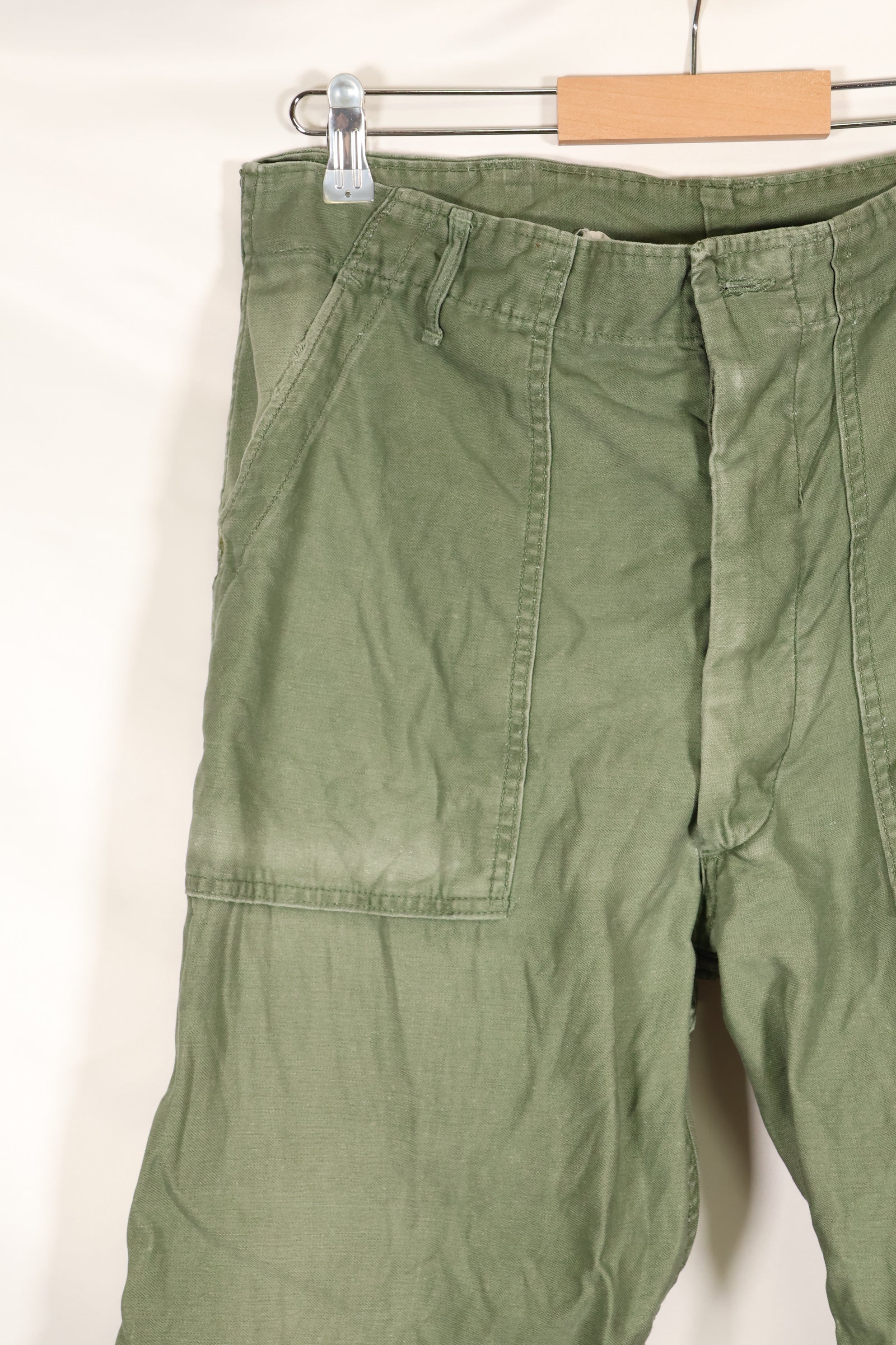 Mid-1960s, 36x31, U.S. Army, OG-107 Utility Pants, Type I, Used