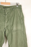 Mid-1960s, 36x31, U.S. Army, OG-107 Utility Pants, Type I, Used