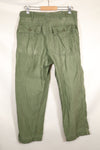 Mid-1960s, 36x31, U.S. Army, OG-107 Utility Pants, Type I, Used