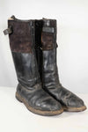 1940s German Air Force Luftwaffe black pilot boots, used.