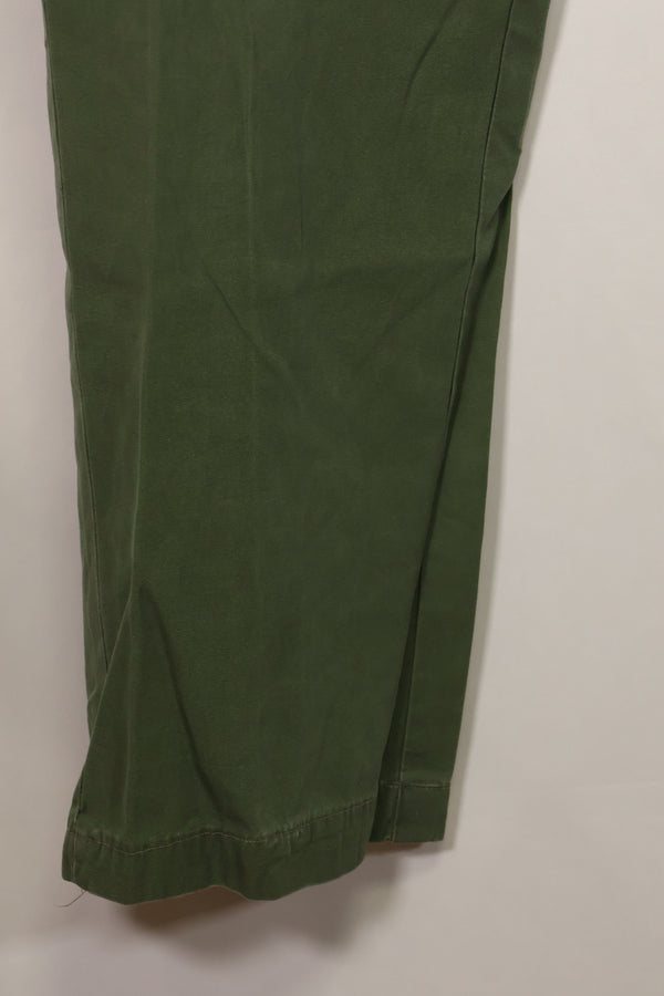 1967 Contract 3rd Model Non Ripstop Jungle Fatigue Pants, L-S, Repaired, Used, B