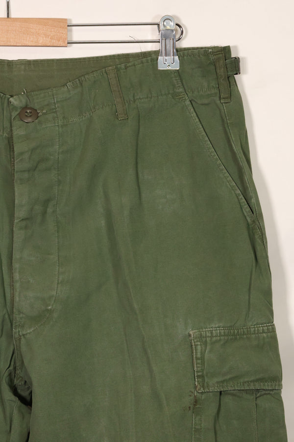 1967 Contract 3rd Model Non Ripstop Jungle Fatigue Pants, L-S, Repaired, Used, B