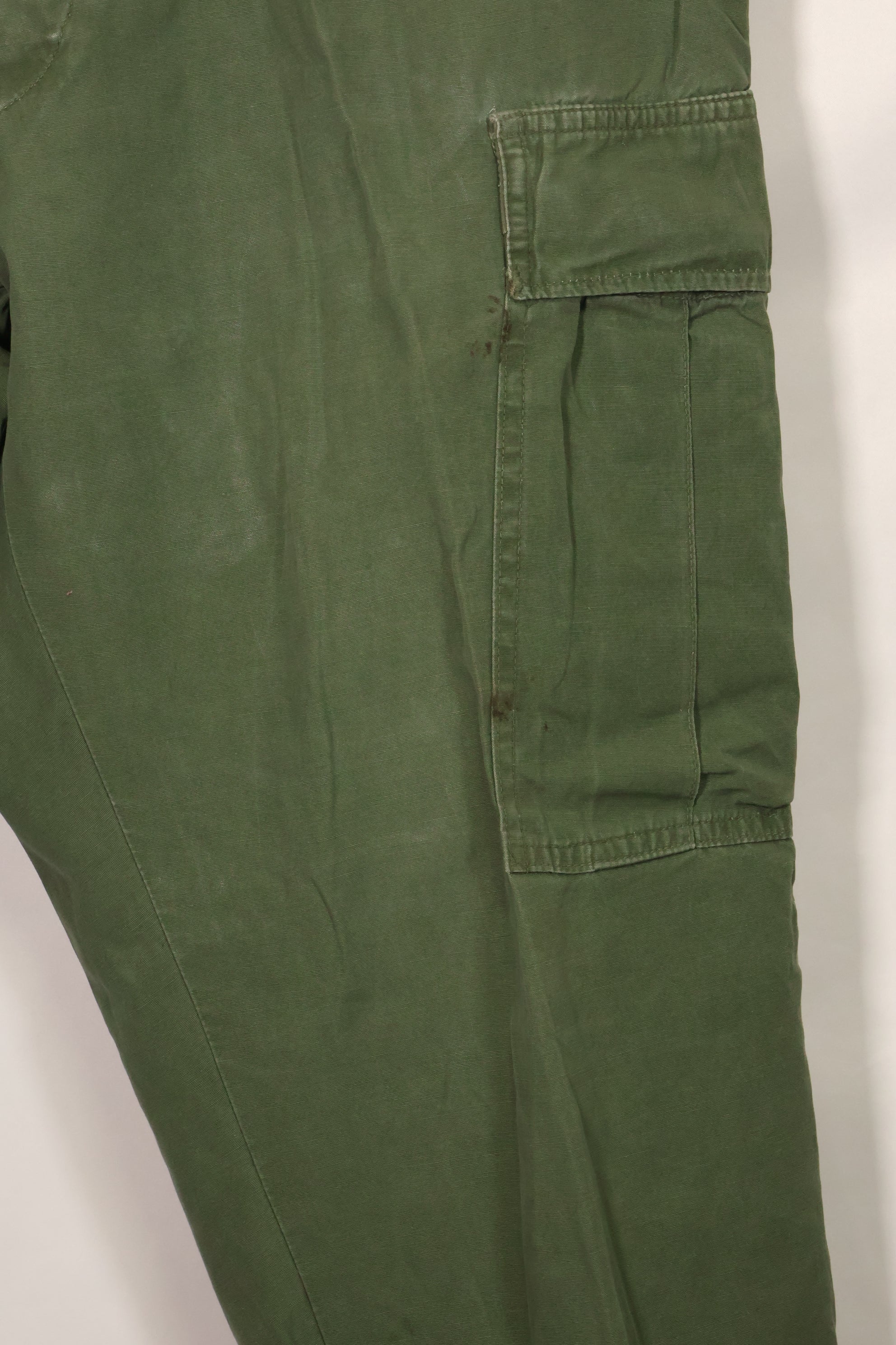 1967 Contract 3rd Model Non Ripstop Jungle Fatigue Pants, L-S, Repaired, Used, B