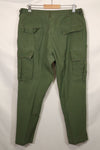 1967 Contract 3rd Model Non Ripstop Jungle Fatigue Pants, L-S, Repaired, Used, B
