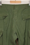 1967 Contract 3rd Model Non Ripstop Jungle Fatigue Pants, L-S, Repaired, Used, B