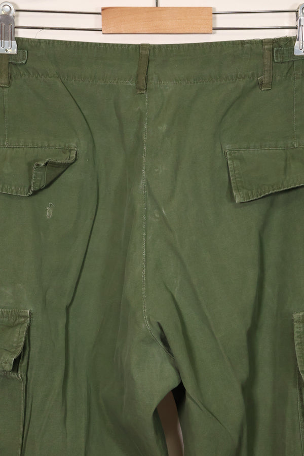 1967 Contract 3rd Model Non Ripstop Jungle Fatigue Pants, L-S, Repaired, Used, B