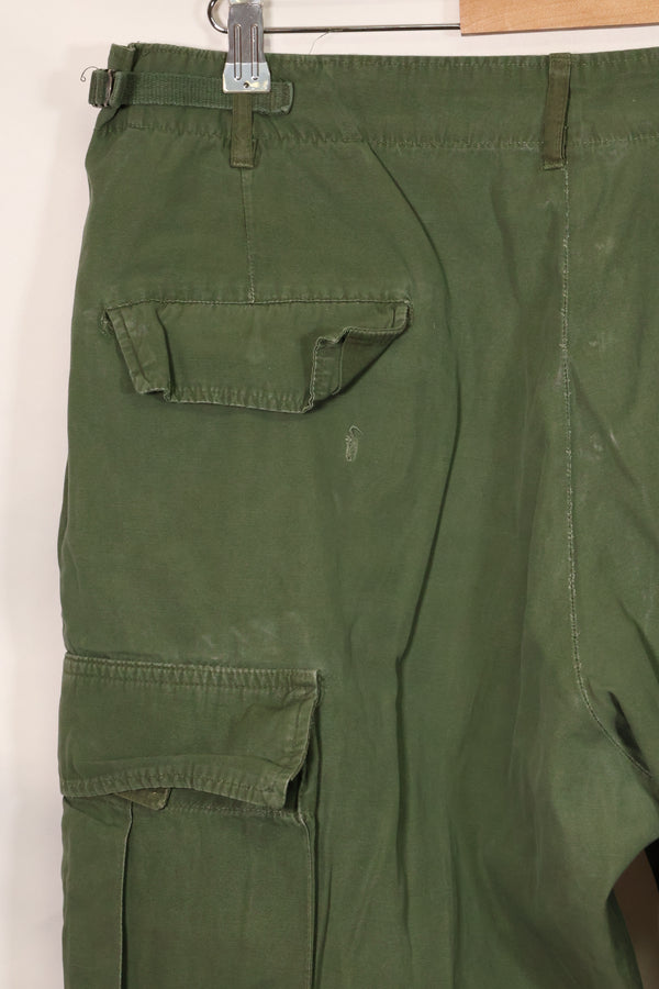 1967 Contract 3rd Model Non Ripstop Jungle Fatigue Pants, L-S, Repaired, Used, B