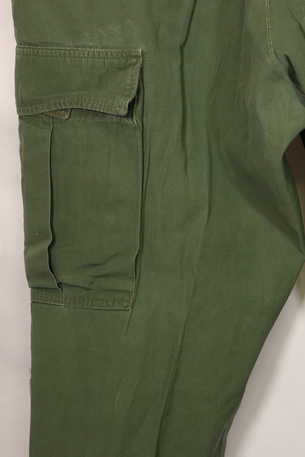 1967 Contract 3rd Model Non Ripstop Jungle Fatigue Pants, L-S, Repaired, Used, B