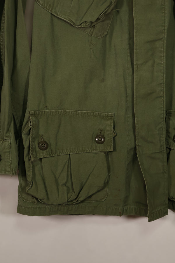 Real 1963-64 1st Model Jungle Fatigue Jacket, stains, holes.