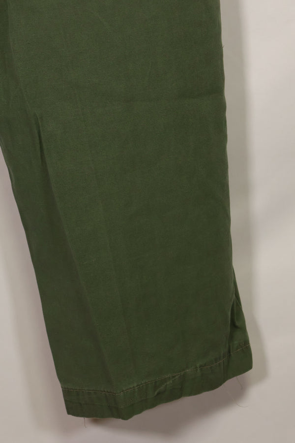 1967 Contract 3rd Model Non Ripstop Jungle Fatigue Pants, L-S, Repaired, Used, B
