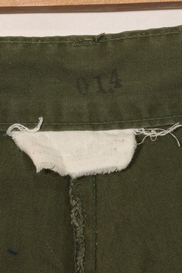 1967 Contract 3rd Model Non Ripstop Jungle Fatigue Pants Size Tag Unreadable Used