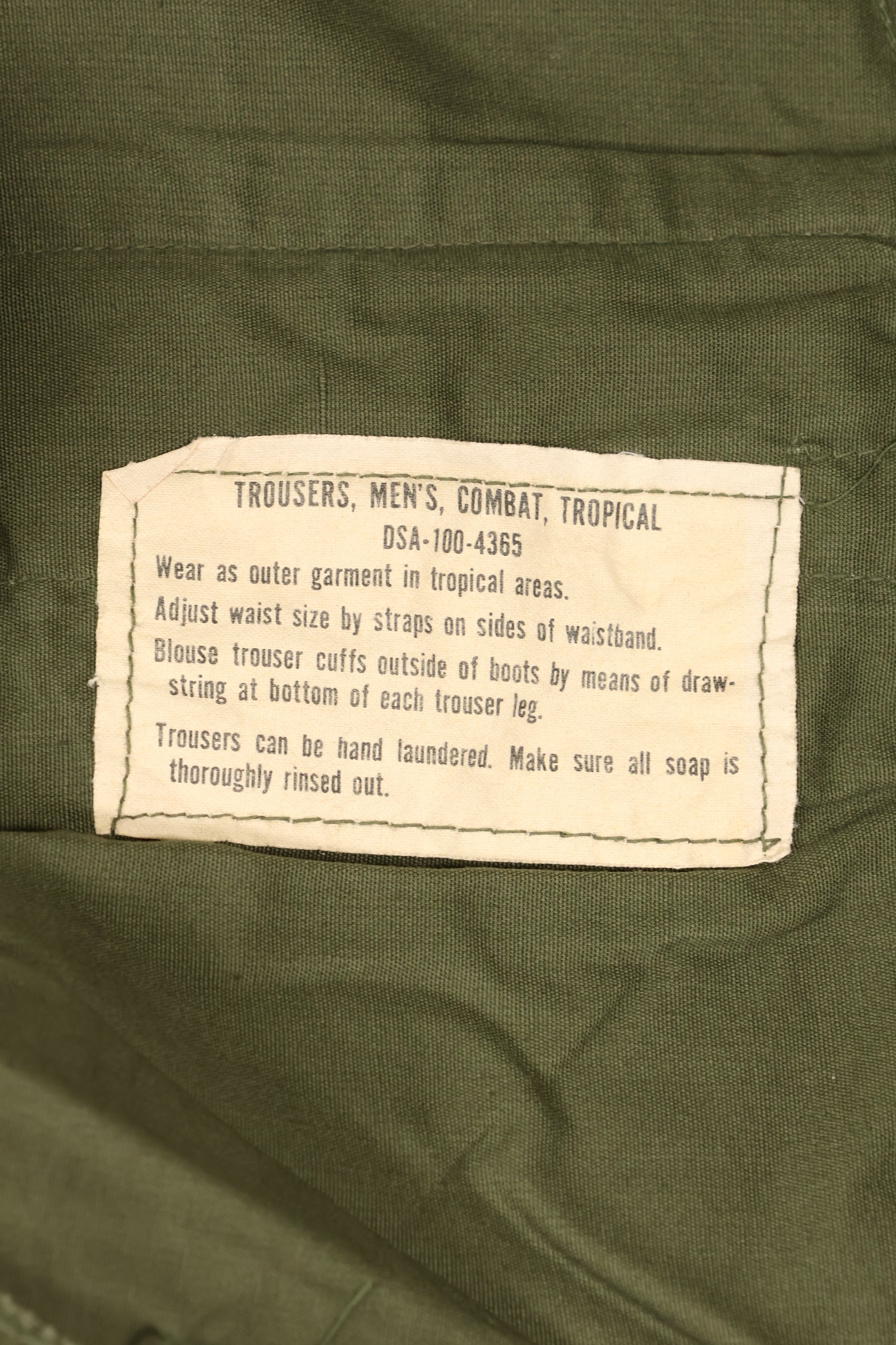 Estimated circa 1967 | S-L | 3rd Model Non-Ripstop Jungle Fatigue Pants | Faded | Used