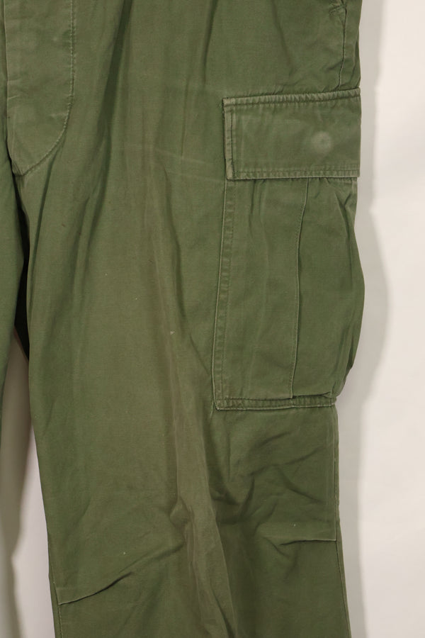 1967 Contract 3rd Model Non Ripstop Jungle Fatigue Pants X-L-R Used B