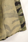 1960s A-M Okinawa Tiger Tiger Stripe Shirt Asian Cut in good used condition