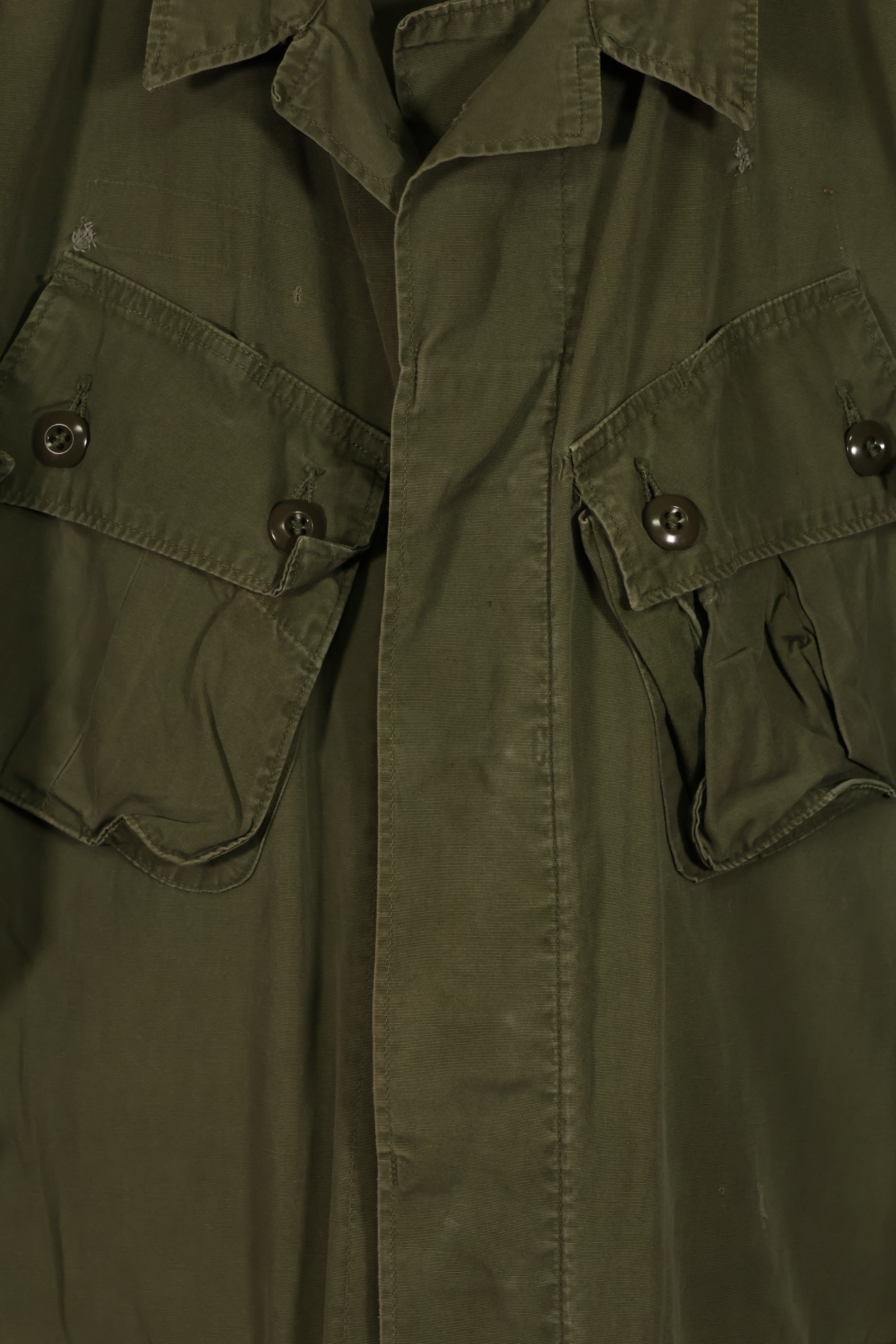 Real 1964 1st Model Jungle Fatigue Jacket, scratches, holes, poor condition.