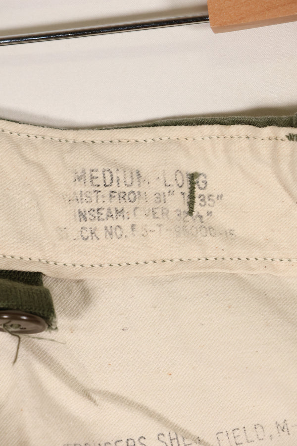 1952 Contract, M-L, U.S. Army, M51 Field Pants, Some Wear, Used