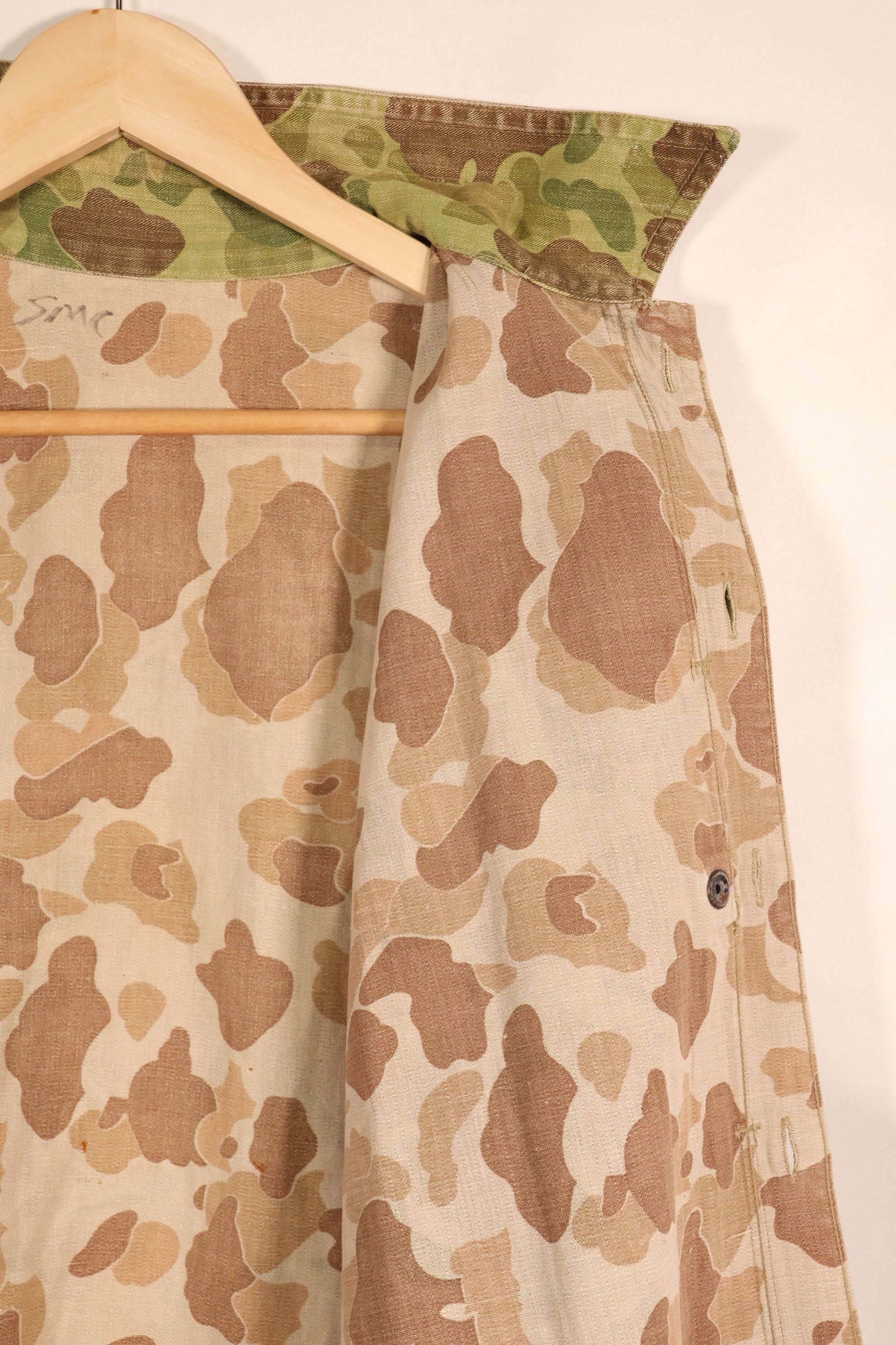 Early 1940s, Estimated Size 42, U.S. Marine Corps, Frogskin Camouflage, P-44 Jacket, Used