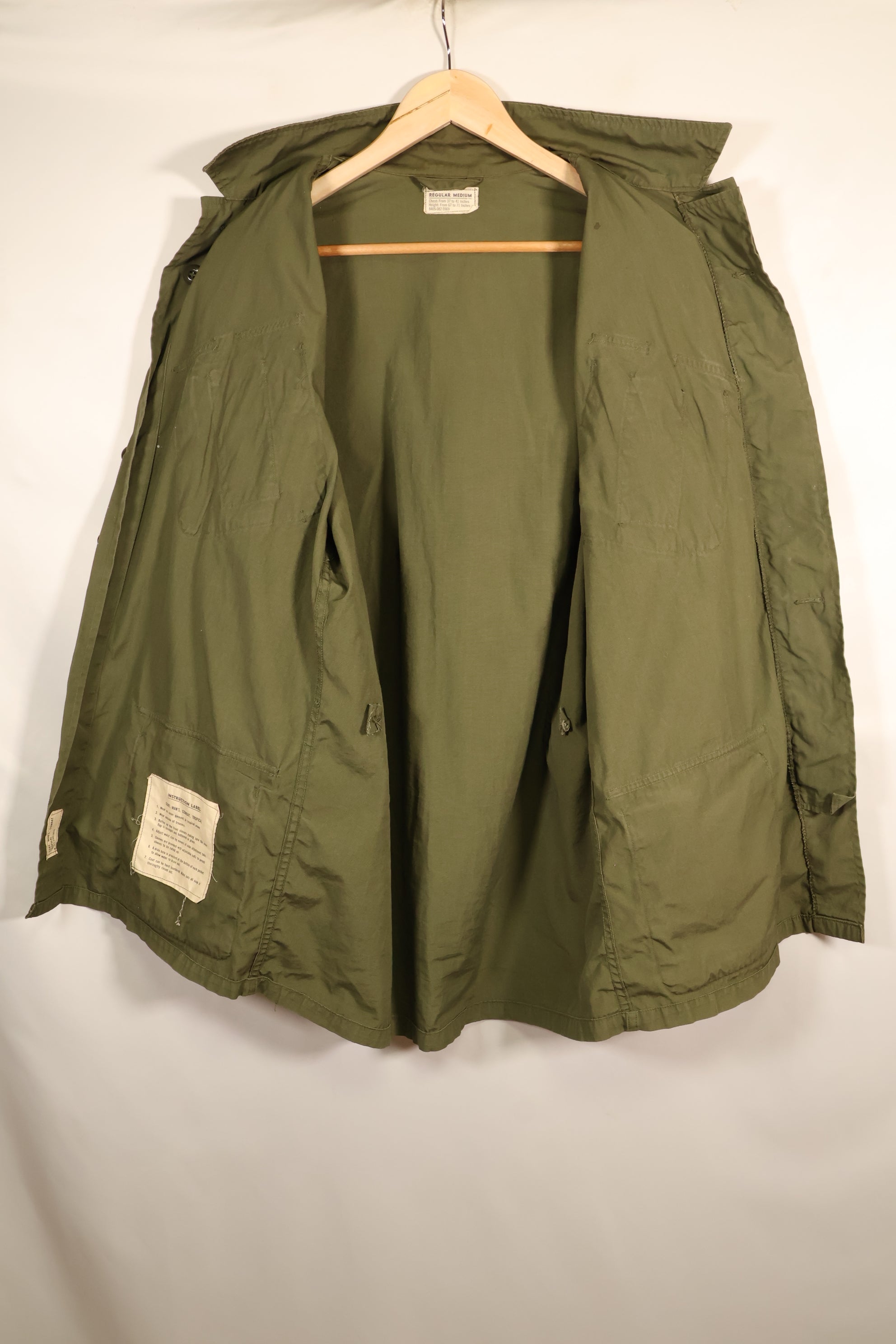 1963 Contract, M-R, USMC, 1st Model Jungle Fatigue Jacket, Almost Unused, Used