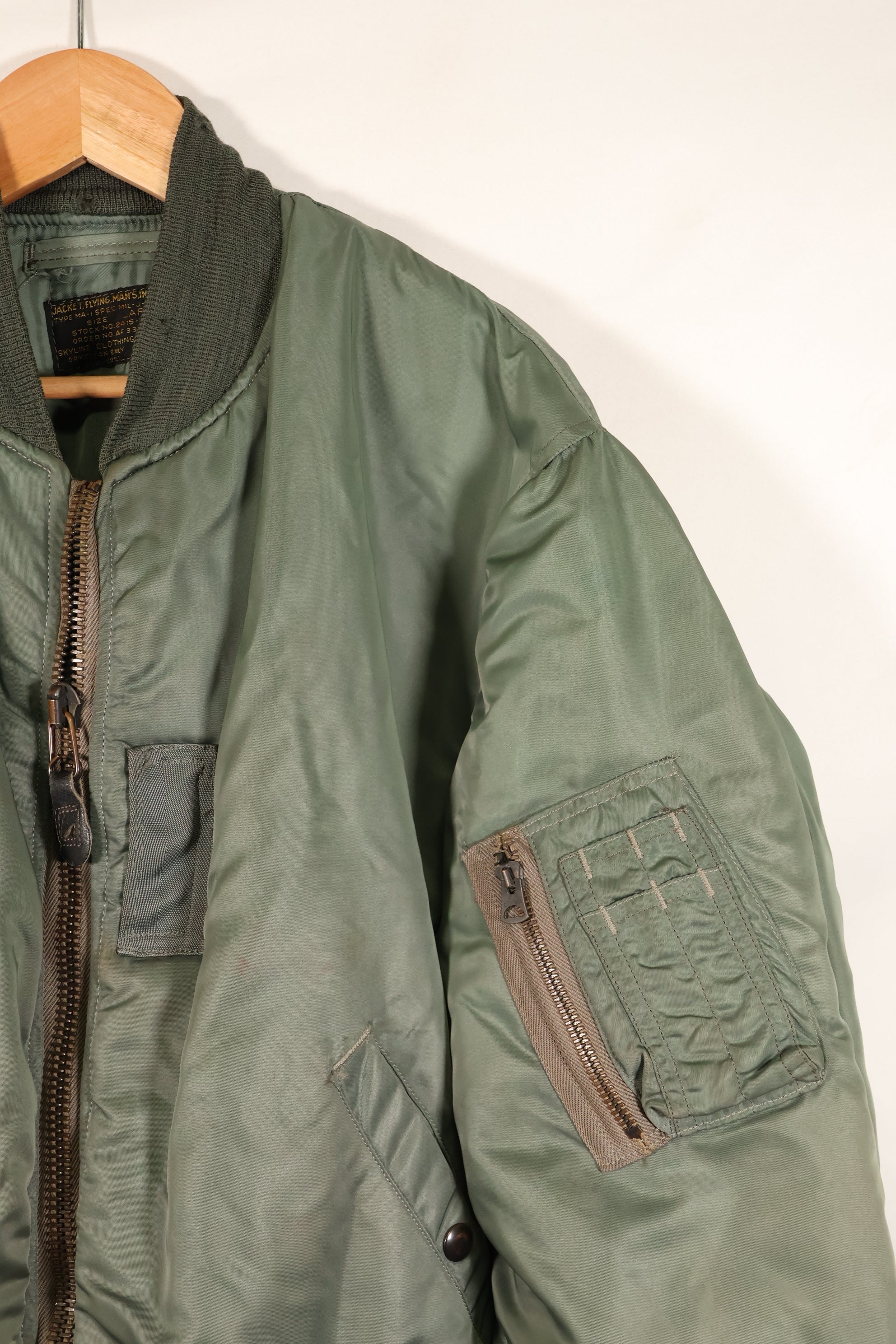 1950s LARGE U.S. Air Force Early Model MA-1 Flight Jacket, Intermediate, Used