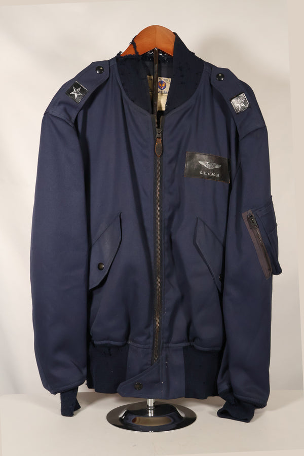 1969 Air Force Major General Chuck Yeager test sample branch made flight jacket with insignia