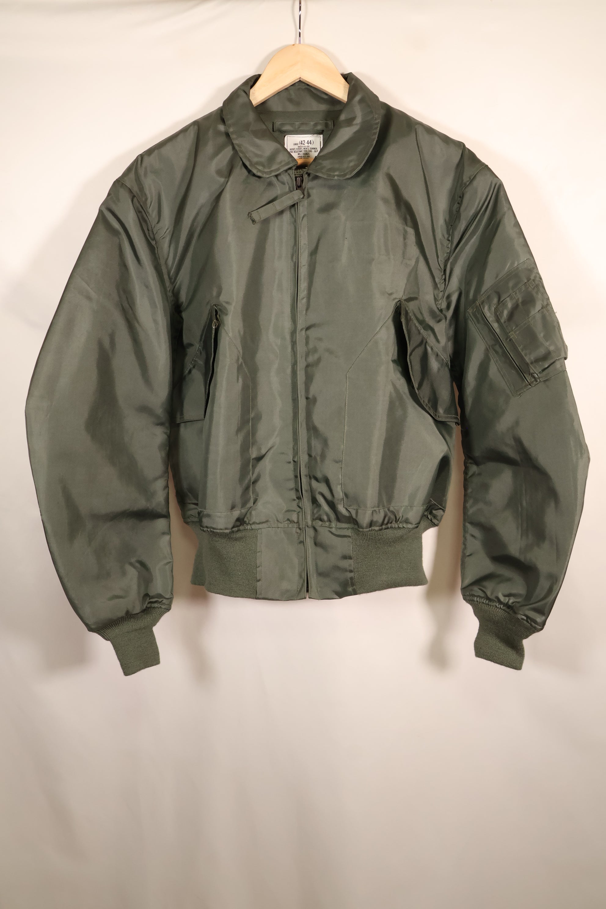 1995 Contract, LARGE (42-44), U.S. Military, CWU-36P, Flight Jacket, Light Zone, Used