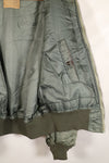 1950s, estimated size 40–42, U.S. Air Force B-15D flight jacket, modified with shearling, includes patches, used