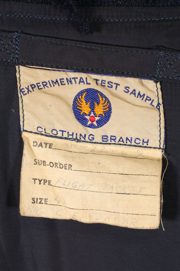 1969 Air Force Major General Chuck Yeager test sample branch made flight jacket with insignia