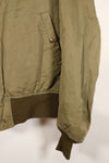 1940s, estimated age 38–40, U.S. Army Air Forces (USAAF) B-15A flight jacket, modified with shearling, used
