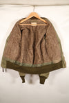1940s, estimated age 38–40, U.S. Army Air Forces (USAAF) B-15A flight jacket, modified with shearling, used